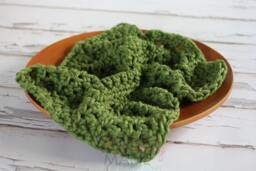 Chunky Green Newborn Baby Blanket Photo Prop
