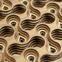 "Layered 3D Wood Art - ""Cell Division" - thumbnail 2