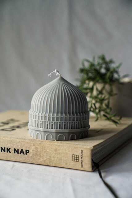 Ramadan Dome Candle - Vegan Soy Wax, Eid Mubarak Gift - image 1