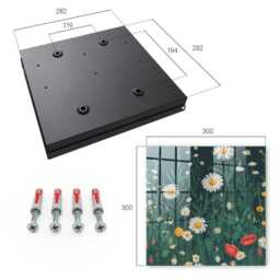 Flower Meadow Key Cabinet For Home, Green Industrial Box, Illustrative Flowers & Plants, Lovers Of Nature Peace - thumbnail 4