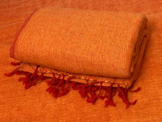 Rustorange Yak Wool Blanket Soft Oversized Shawl/Throw Meditation Wrap Handmade Nepal - image 1