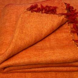 Rustorange Yak Wool Blanket Soft Oversized Shawl/Throw Meditation Wrap Handmade Nepal - thumbnail 4