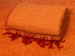 Rustorange Yak Wool Blanket Soft Oversized Shawl/Throw Meditation Wrap Handmade Nepal - thumbnail 1