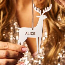 Personalised Christmas Reindeer Decoration - thumbnail 4