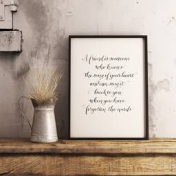 Custom Calligraphy Art Hand Lettered Wall Quote Handwritten Unframed Poem Message Decor - thumbnail 2