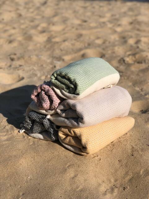 Handwoven Turkish Cotton Beach Towel, Peshtemal Pareo, Bachelorette Gift - image 1