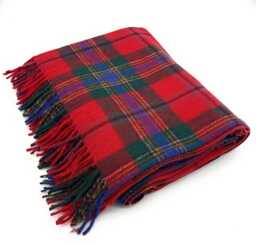 Soft Wool Tartan Blanket - 70x60 Inches Soft, Warm & Timeless Maclean Of Duart