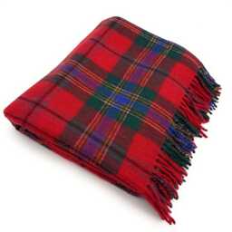 Soft Wool Tartan Blanket - 70x60 Inches Soft, Warm & Timeless Maclean Of Duart - thumbnail 2