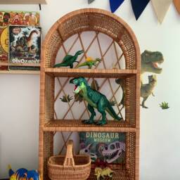 Wicker Bookcase, Wicker Shelf, Cabinet, Bedside Furniture, Kids - thumbnail 4