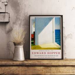 Edward Hopper Exhibition Poster, Rooms By The Sea, Wall Art Decor, Realism, Architecture, Scenery, Gift Idea, Minimalism - thumbnail 2
