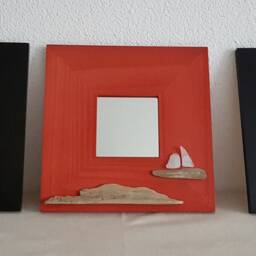Mirror With Seaglas Ship No. Iv - thumbnail 4