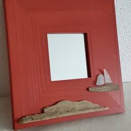 Mirror With Seaglas Ship No. Iv - thumbnail 3