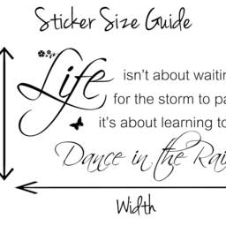Dance in The Rain Quote, Vinyl Wall Art Sticker, Mural, Decal. Home, Decor. Inspirational, Motivational Quote. Living Room, Bedroom - thumbnail 3