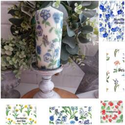 Various Gisela Graham Inspired Pillar Candles. Available in Wax & Led Battery Flameless - thumbnail 1