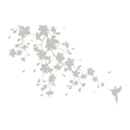 Sakura Cherry Blossom Wall Sticker Large 110cm X 75cm - Hummingbird Decal - thumbnail 2