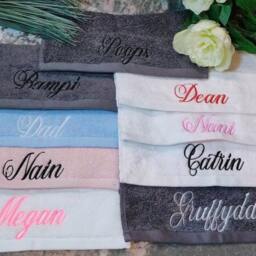 Personalised Embroidered Face Cloth, Custom Name Flannel - thumbnail 4