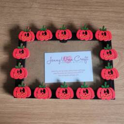 Wooden Pumpkin Button Photo Frame 4 X 6 Inches - thumbnail 2