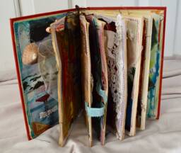 Altered Book Sculpture in Mixed Media, Original Collage Art - thumbnail 1