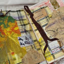 Altered Book Sculpture in Mixed Media, Original Collage Art - thumbnail 3