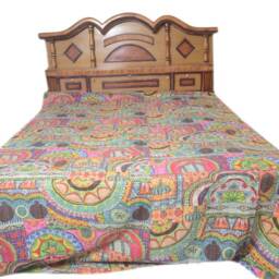 Super Special Vintage Kantha Baby Quilt, Kantha, Blanket, Recycled Handmade Baby Quilt - thumbnail 3