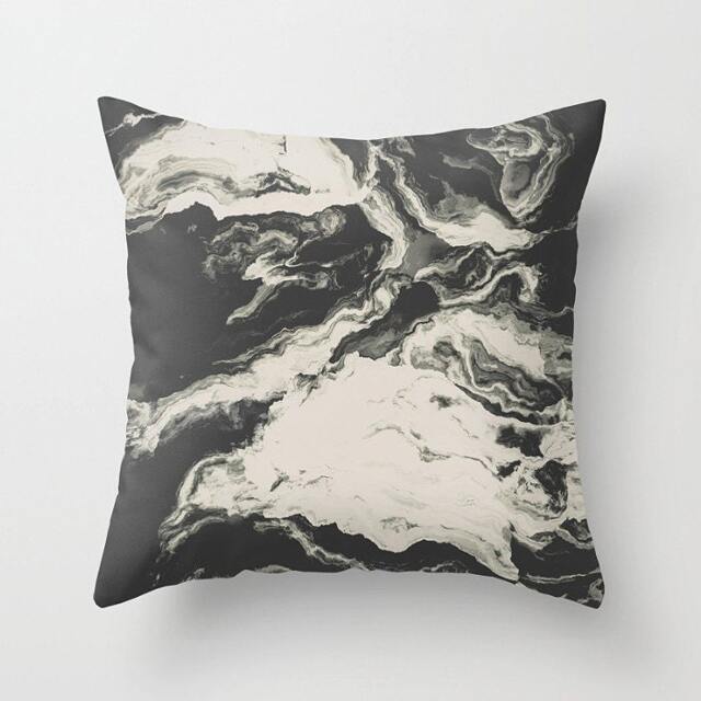 Abstract Throw Pillow. 18x18 Pillow Case. Marble Effect Cushion Cover. Bohemian Sofa Modern Cushion. Decorative - image 1