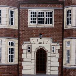 Hand Painted Wooden House Portrait Personalized Miniature Home - thumbnail 3