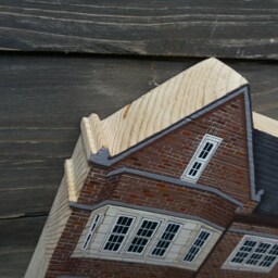 Hand Painted Wooden House Portrait Personalized Miniature Home - thumbnail 2