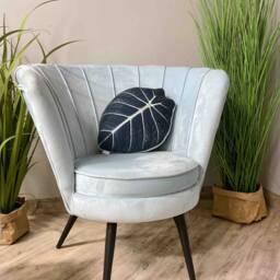 Alocasia Black Velvet Leaf Pillow, Unique Plant Decor - thumbnail 3