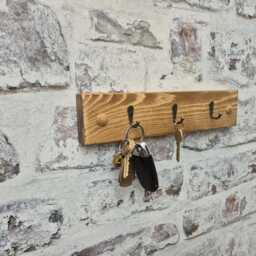 Handmade Rustic Key Rack - Choice Of Size & Colour - thumbnail 2