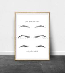 Eyebrows Salon Print - Perfect Quote, Brow Wall Art - Digital Download - thumbnail 1