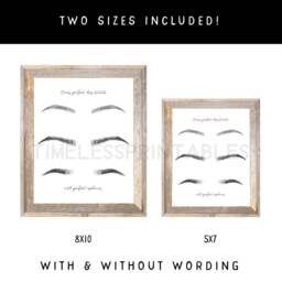 Eyebrows Salon Print - Perfect Quote, Brow Wall Art - Digital Download - thumbnail 2