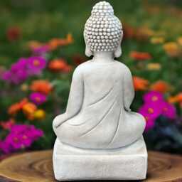 Large Buddha Sculpture Outdoor Meditation Figure Stone Ornament Japanese Decoration Zen Garden Decor Lover Gift - thumbnail 4