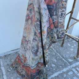 Handmade Reversible Cotton Kantha Quilt Bedspread - Soft Lightweight Floral Printed Throw Blanket - thumbnail 3