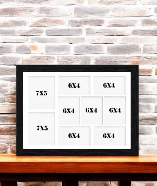 20x16 Inch 7/9 Opening All Colours Photo Collage Frame, Displays & Holds 6x4 Photos, Multi Aperture Family Picture Frame - image 1