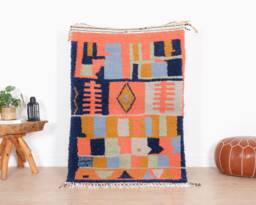 Wool Beni Ourain Rug, Moroccan Rug 3x5 Ft, Authentic Handmade Berber Carpet, Genuine Rug, Area Tapis Berbere, Teppich - thumbnail 1