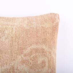 Handmade Turkish Kilim Pillow Cover Embroidered Wool Cushion - 18''x18'' - thumbnail 3