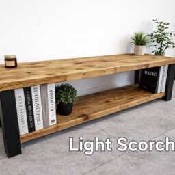Rustic Reclaimed Wood Tv Stand Media Unit - Handmade Living Room Furniture UK Industrial Cabinet - thumbnail 3