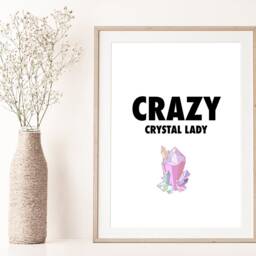 Crystal Print, Rose Quartz Amethyst Aventurine Wall Art Prints, Poster, Good Vibes, Sage, Good Energy - thumbnail 2