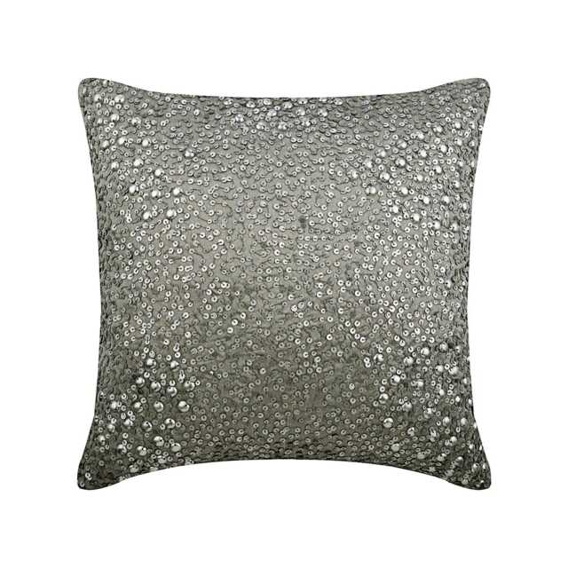 "Silk Silver Pillow Case Cover 16""x16" - image 1