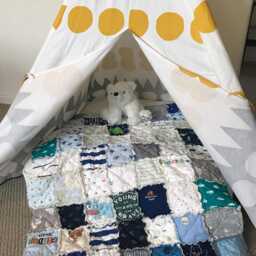 Deposit - Baby Clothes Quilt, Blanket, Memory Keepsake Rag Baby's First Year, Handmade From Your Clothing - thumbnail 2