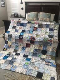 Deposit - Baby Clothes Quilt, Blanket, Memory Keepsake Rag Baby's First Year, Handmade From Your Clothing