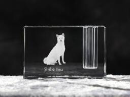Shiba Inu, Crystal Pen Holder With Dog, Souvenir, Decoration, Limited Edition, Collection - thumbnail 1