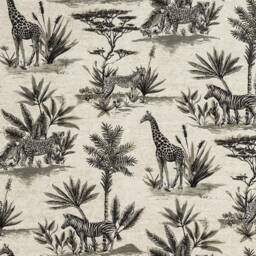 Handmade Safari Wildlife Storage Ottoman - Botanical Animal Fabric Bespoke British Made - thumbnail 4