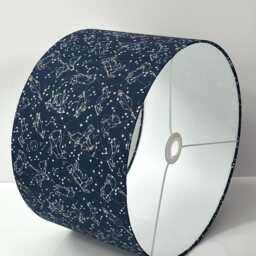 Kids Room Star Constellation Drum Lampshade Handmade Animal Print Pendant Light - thumbnail 2