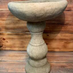 Stone Garden Love Heart Bird Bath Ornament Statue - thumbnail 4