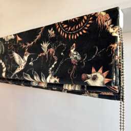Quetzal Velvet Roman Blind Custom Handmade Window Treatment - thumbnail 2