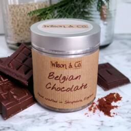 Belgian Chocolate Scented Candle 230G - Tin Candle Gift Personalised Chocolate Lover - thumbnail 1