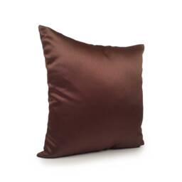 Chocolate Brown Pillow, Throw Pillow Cover, Decorative Cushion Covers, Accent Satin Blend, Shiny Sofa Decor - thumbnail 2