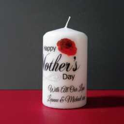 Personalised Rose Mother's Day Candle - Custom Mum Gift Grandma Nan Nanna Thank You Any Message P063 - thumbnail 3