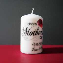 Personalised Rose Mother's Day Candle - Custom Mum Gift Grandma Nan Nanna Thank You Any Message P063 - thumbnail 2